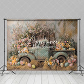 Aperturee - Aperturee Vintage Truck Color Eggs Haystack Easter Backdrop